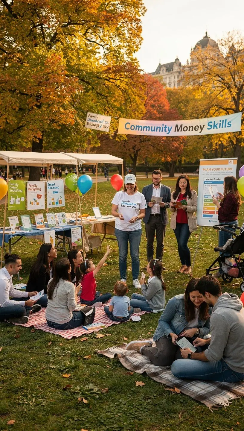 Egy szakértő pénzügyi tanácsadó magyarázza a költségvetési stratégiákat egy kis csoportnak.