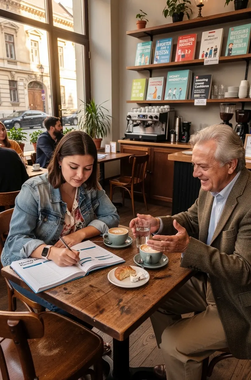 Offline pénzügyi szeminárium résztvevői jegyzetelnek egy előadó előadásán.